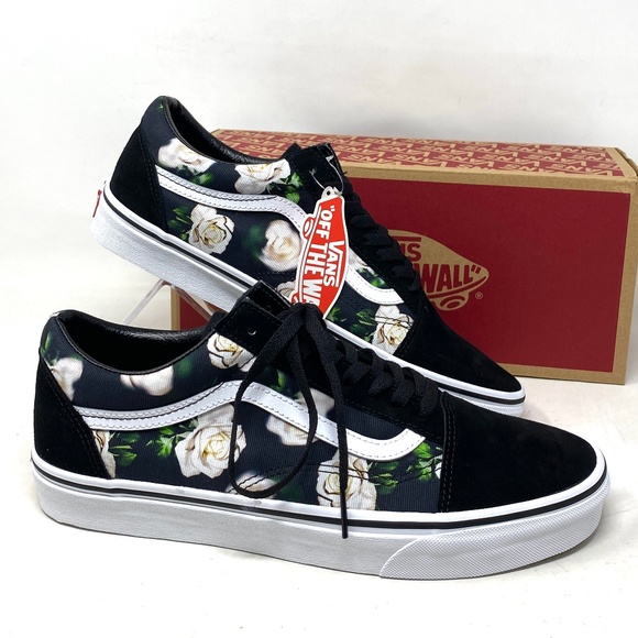 VANS Old Skool Floral Shoes Casual Canvas Suede Black Sneakers Men’s VN0A38G1VRK - Picture 1 of 11